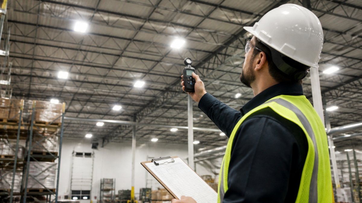 Industrial facility lighting energy audit