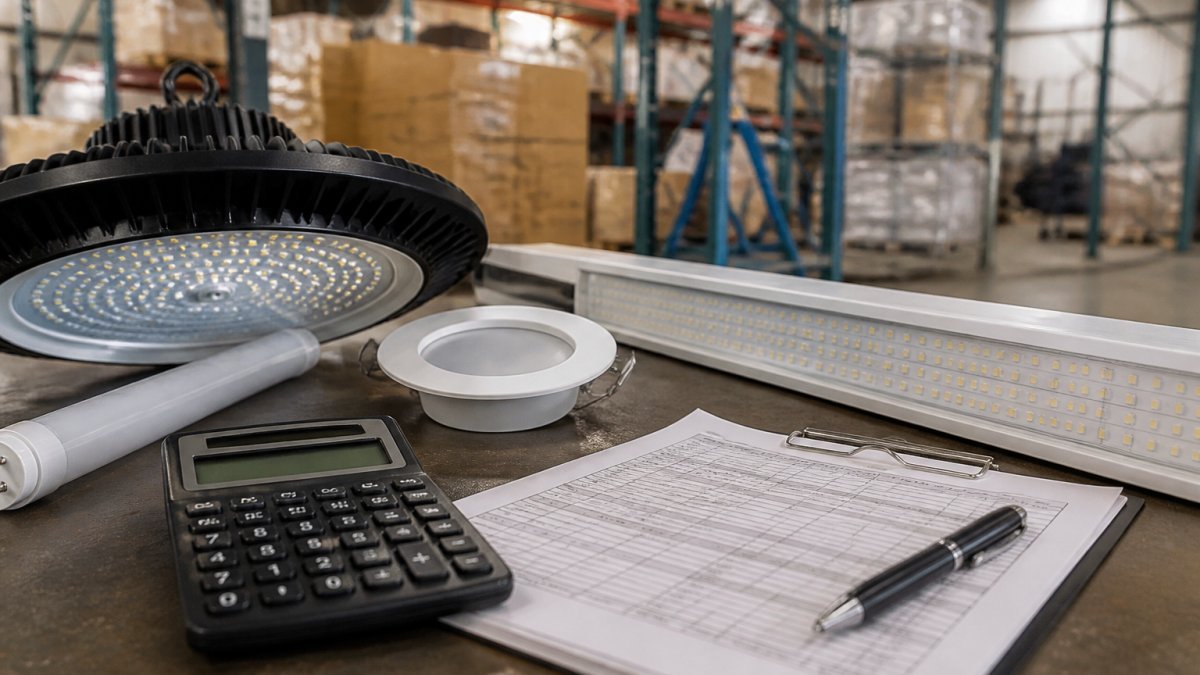 Commercial LED lighting upgrade cost breakdown